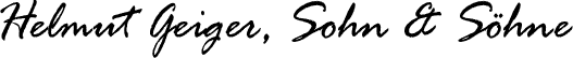 Helmut Geiger, Sohn & Söhne